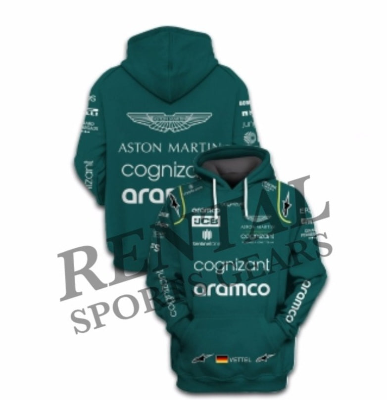 Aston Martin Sebastian Vettel F1 Replica Race Hoodie 2022 - Rental Sports