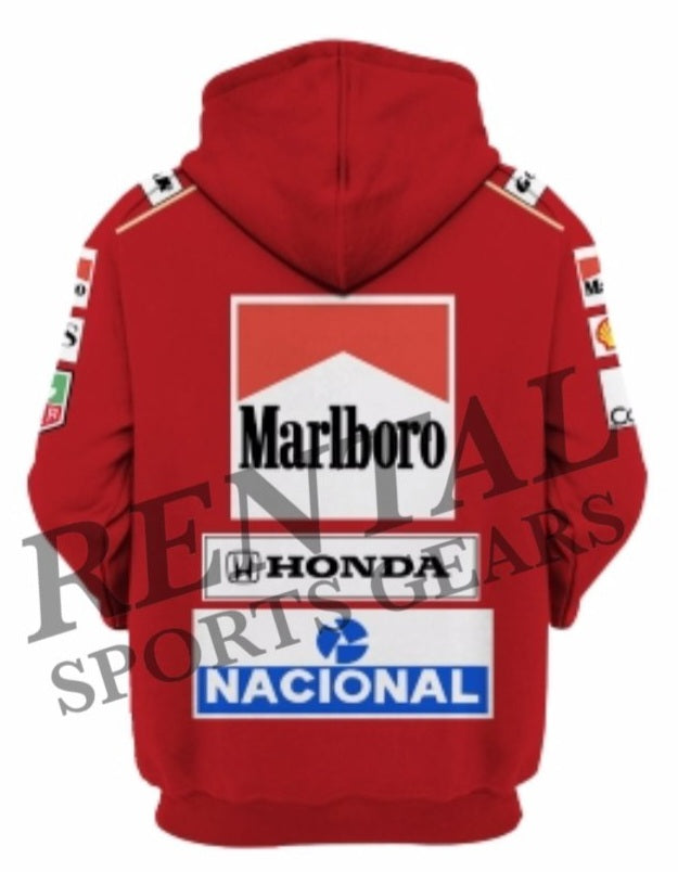 Ayrton Senna 1991 racing Hoodie Replica Mc Laren F1 - Rental Sports