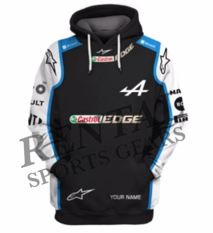 2021 Esteban Ocon Race Used Alpine Formula 1 Hoodie - Rental Sports