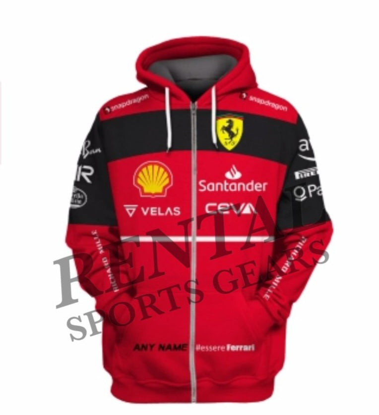 New Charles Leclerc 2022 Scuderia Ferrari Race F1 Hoodie - Rental Sports