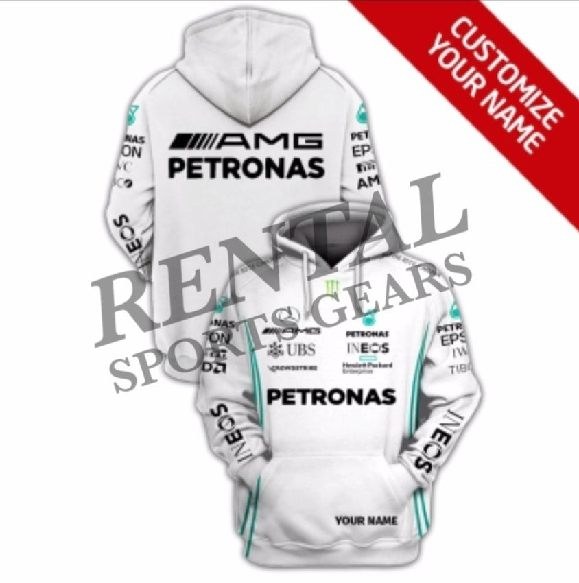 Lewis Hamilton 2019 Mercedes AMG F1 replica Racing Hoodie - Rental Sports