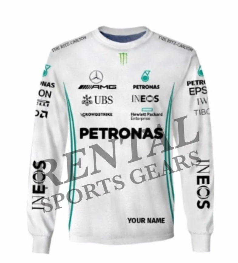 Lewis Hamilton 2019 Mercedes AMG F1 replica Racing Shirt Rental Sports