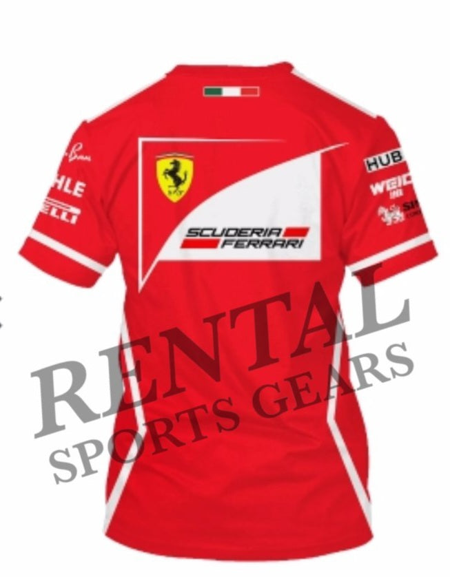 Sebastian Vettel's Ferrari 2017 F1 Race T-Shirt - Rental Sports