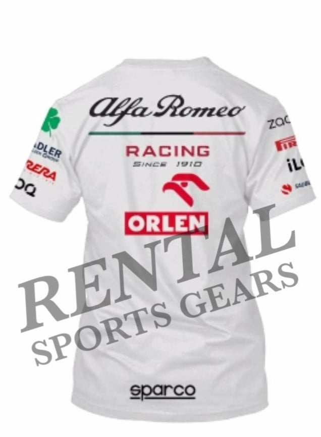 2021 Antonio Giovinazzi Alfa Romeo Orlen F1 T-Shirt - Rental Sports