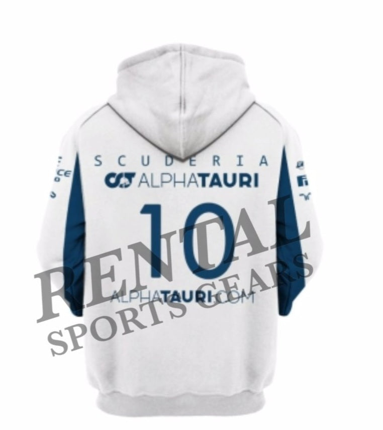 Pierre Gasly Race Hoodie Alpha Tauri F1 2020 Hoodie - Rental Sports