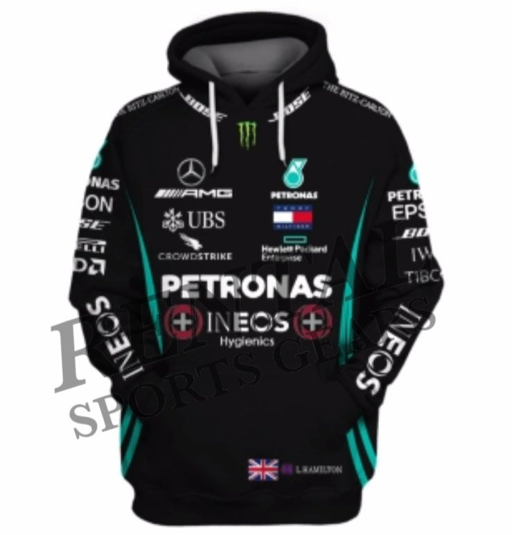 Lewis Hamilton 2020 MONZA GP Race Hoodie / Mercedes Benz AMG F1 Hoodie - Rental Sports