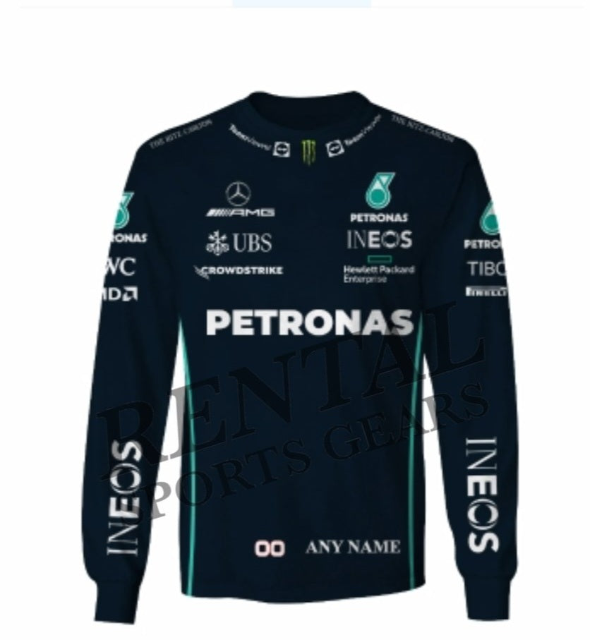 2022 New Lewis Hamilton T-Shirt F1 Mercedes AMG Petronas F1 - Rental Sports