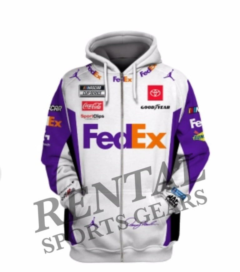 Denny Hamlin Fedex Hoodie Nascar 2022 F1 Race Hoodie