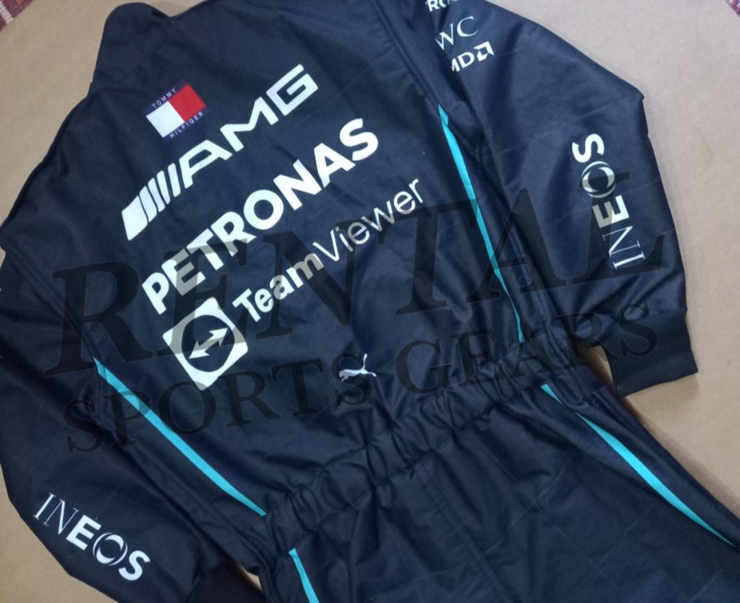 2022 New Lewis Hamilton Racing Suit F1 Mercedes AMG Petronas | F1 Replica Race Suit - Rental Sports