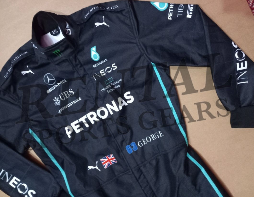 2022 New Lewis Hamilton Racing Suit F1 Mercedes AMG Petronas | F1 Replica Race Suit - Rental Sports