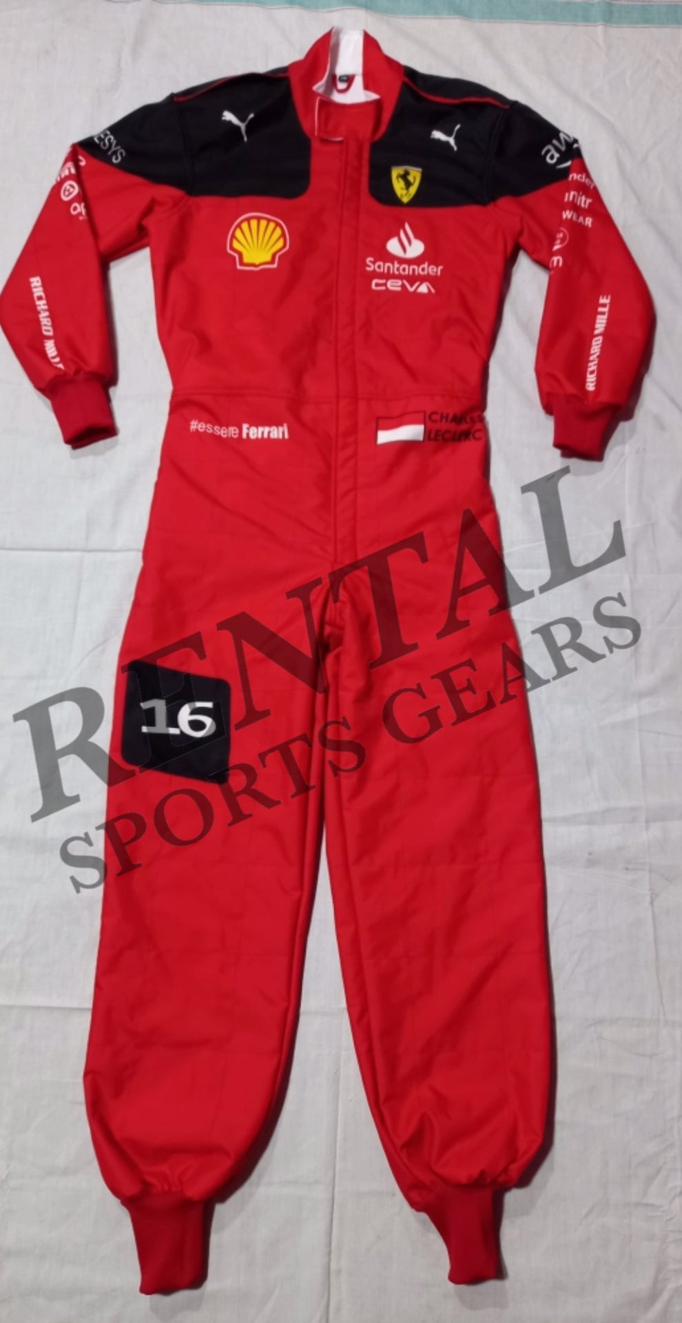 Charles Leclerc Ferrari 2023 Suit Printed - F1 Race Suit - Rental Sports