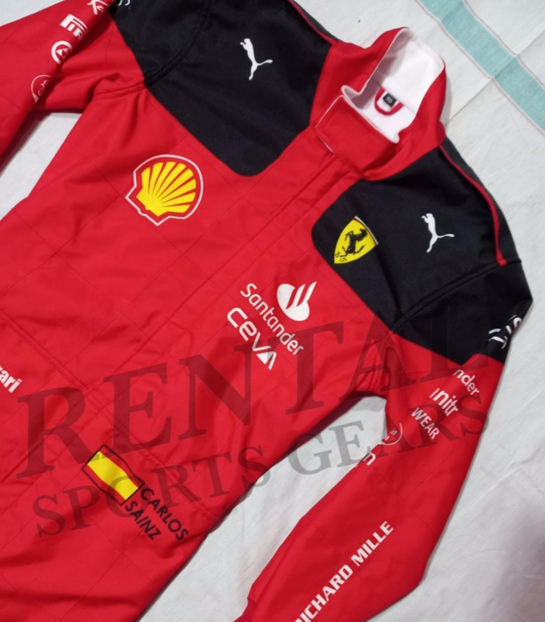 Carlos Saniz Ferrari 2023 Suit Printed - F1 Race Suit - Rental Sports