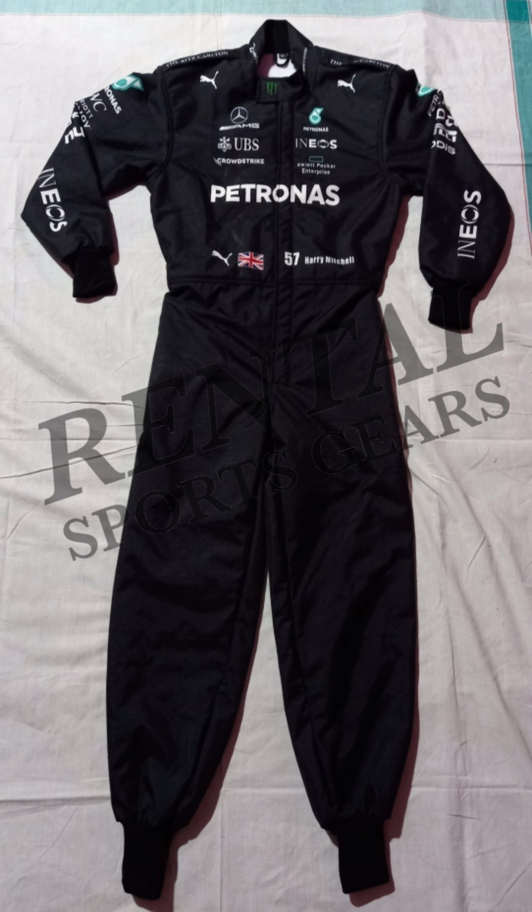 Lewis Hamilton Mercedes-Benz AMG 2023 Suit Printed F1 Race Suit - Rental Sports
