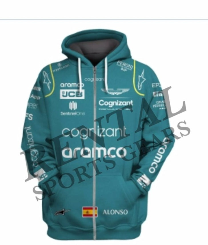 2023 Fernando alonso RACE Hoodie ASTON MARTIN F1 - Rental Sports
