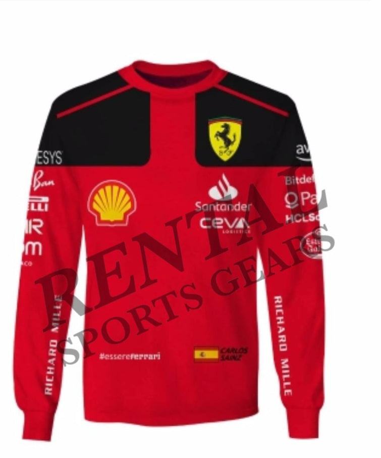 2023 Carlos Sainz Race Scuderia Ferrari F1 Shirt - Rental Sports
