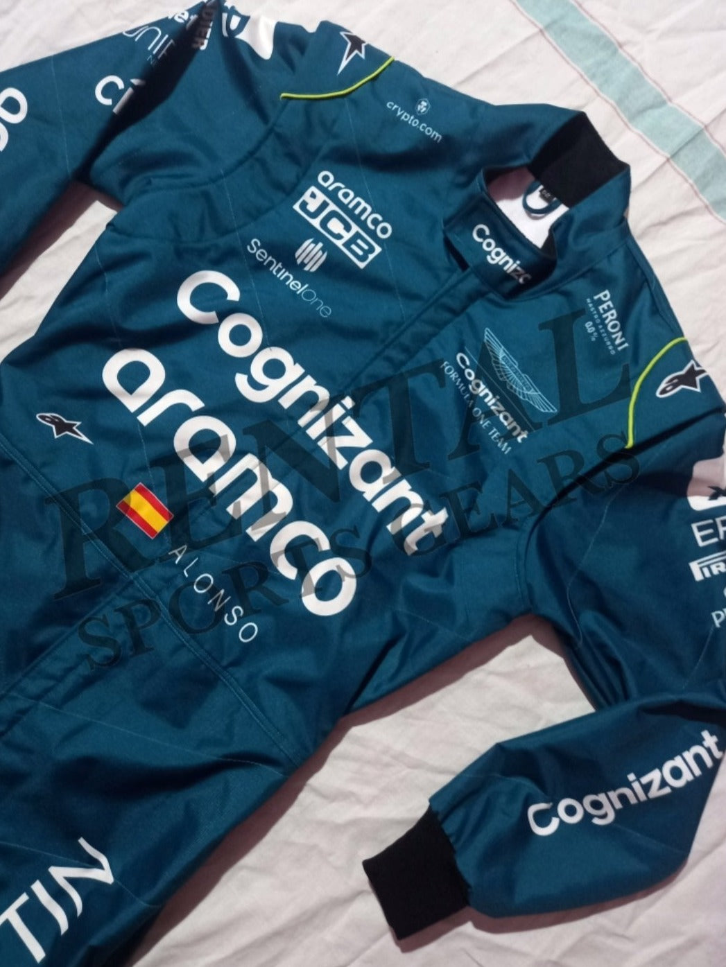 Fernando Alonso Aston Martin 2023 F1 Suit Printed F1 Race Suit - Rental Sports