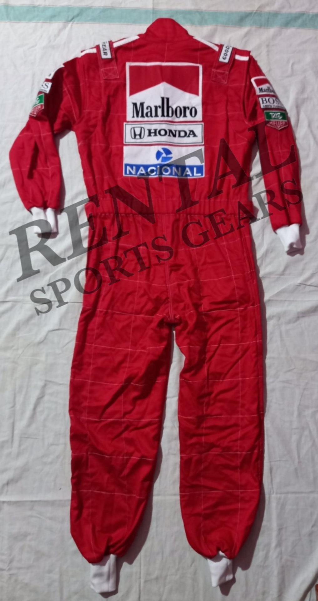 Ayrton Senna 1991 racing suit Embroidery Mc Laren F1 | F1 Replica Embroidery Race Suit - Rental Sports