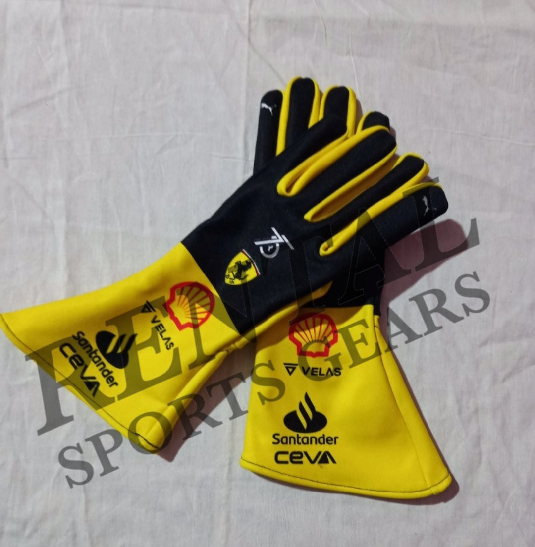 Charles Leclerc 2022 Ferrari F1 Gloves F1 Replica Gloves - Rental Sports