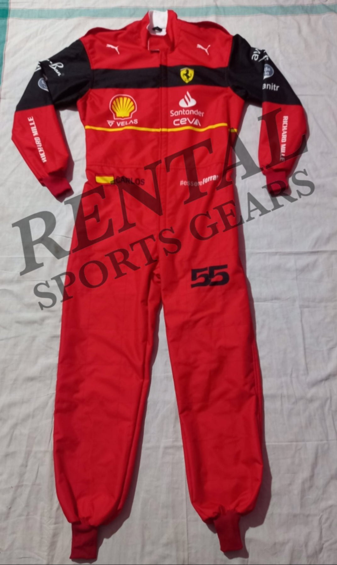 Carlos Sainz Scuderia Ferrari 2022 Racing Suit / F1 Ferrari Race Suit - Rental Sports