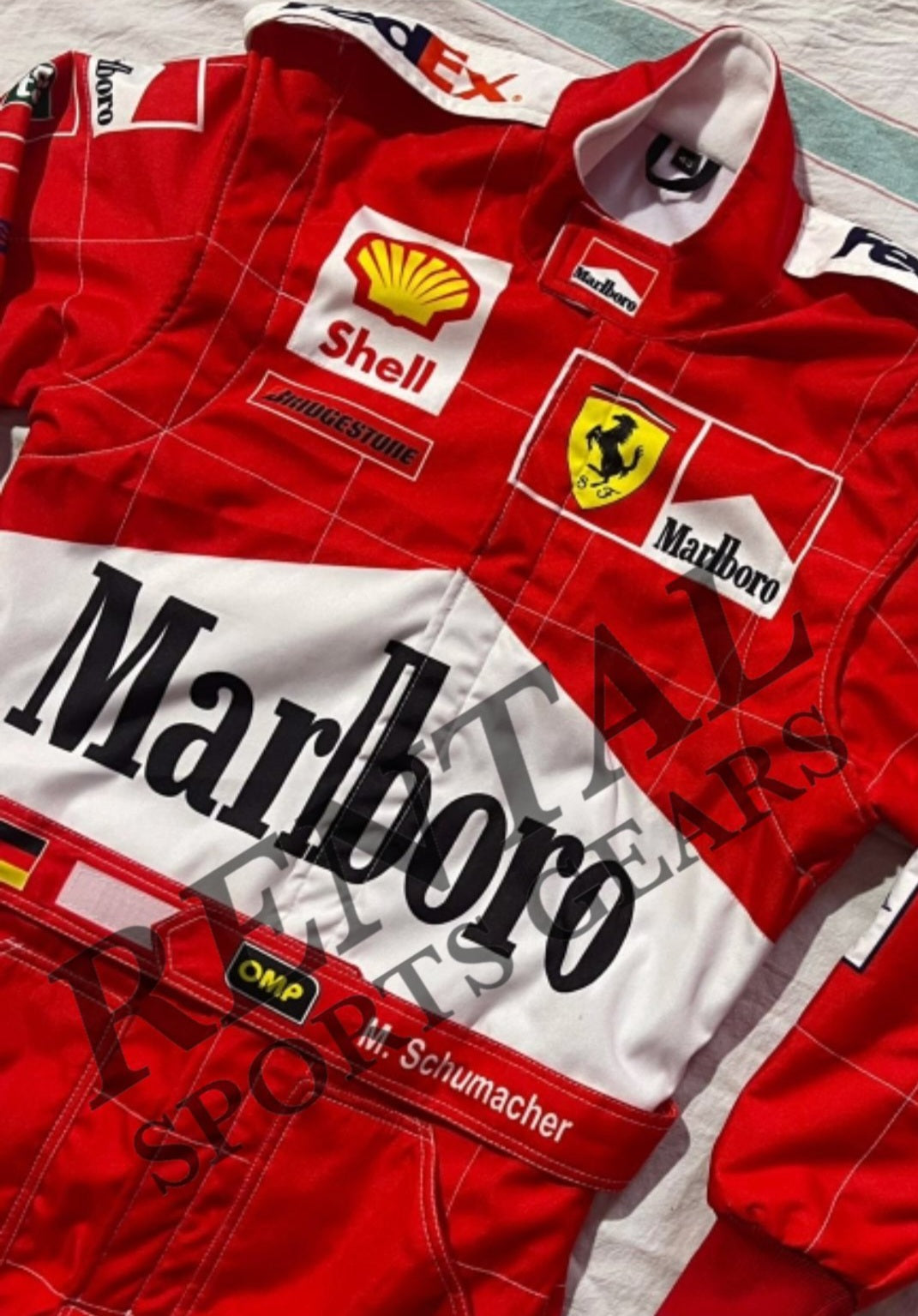 Michael Schumacher 2001 F1 Racing Suit | F1 Replica Race Suit - Rental Sports