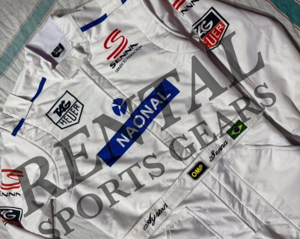 Ayrton Senna 1993 PARIS BERCY Replica Racing Suit - Rental Sports