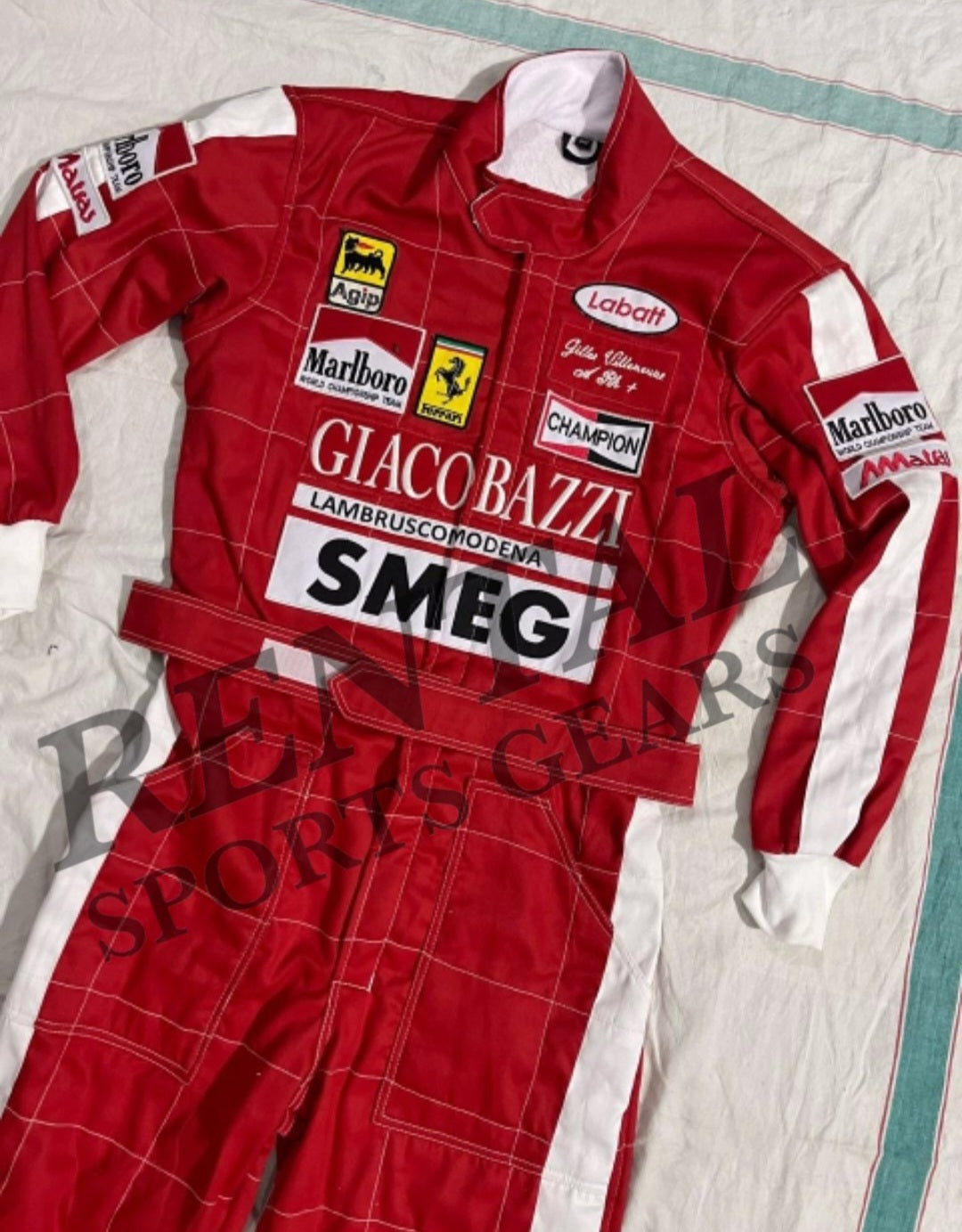 Gilles Villeneuve F1 Embroidery Race Suit - Rental Sports