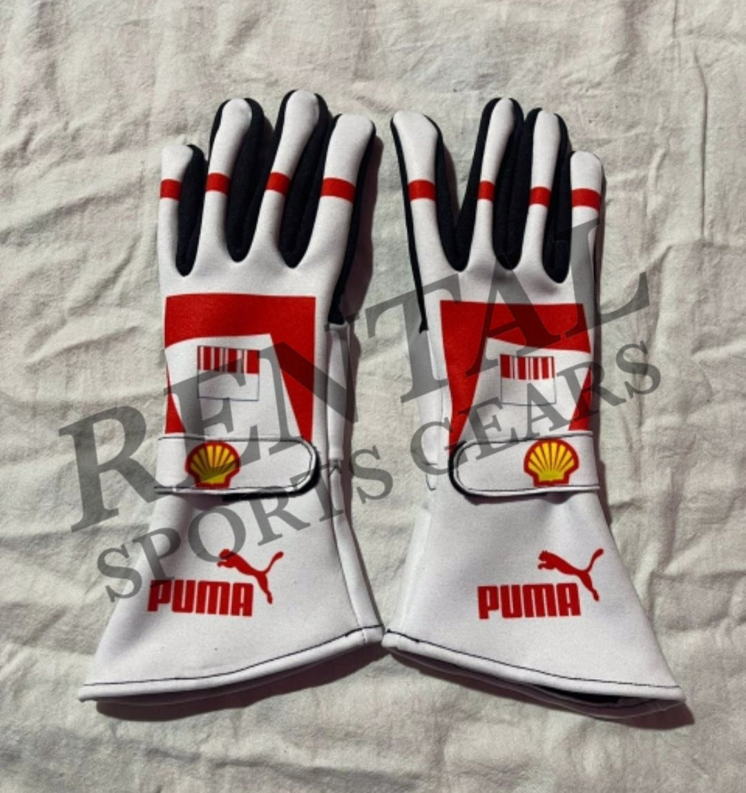 2008 Kimi Raikkonen/Felipe Massa Ferrari F1 Race Gloves - Rental Sports
