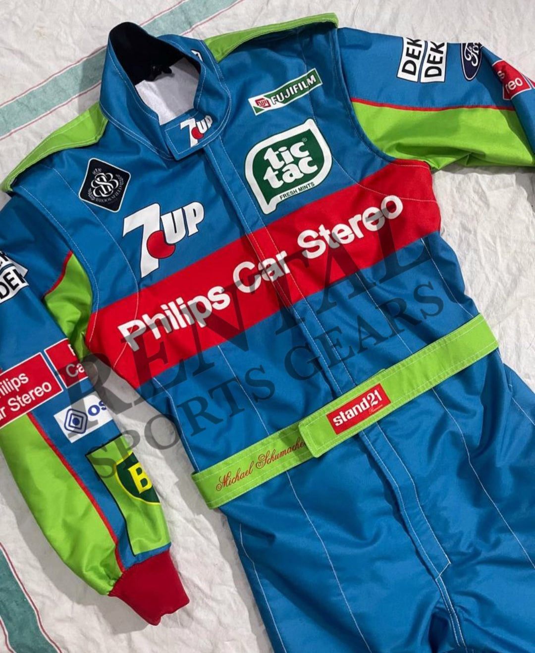 1991 Michael Schumacher Belgian Grand Prix Formula 1 Race suit - Rental Sports