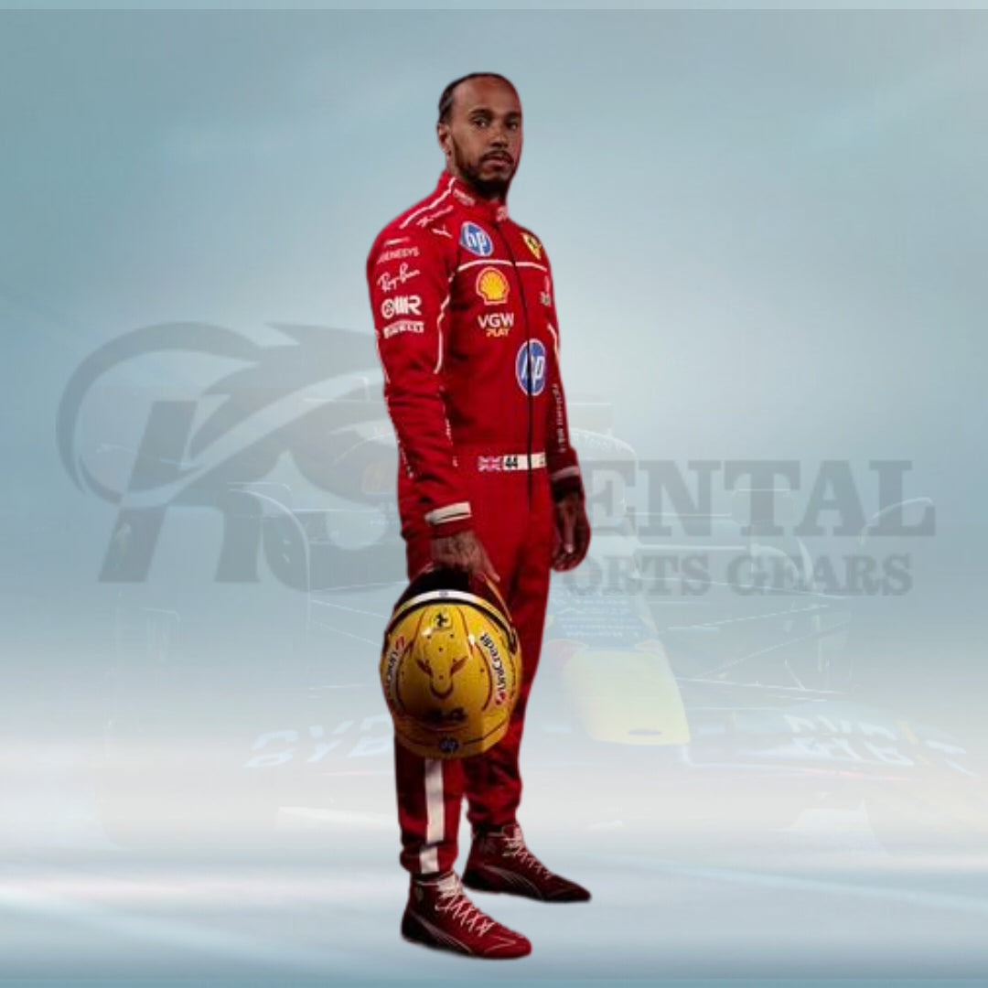 2025 Scuderia Ferrari HP Formula one Racing Suit Lewis Hamilton