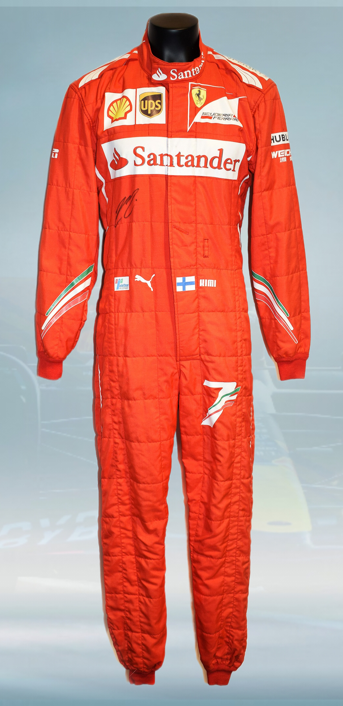 2014 Kimi Räikkönen Race Worn Scuderia Ferrari F1 Suit