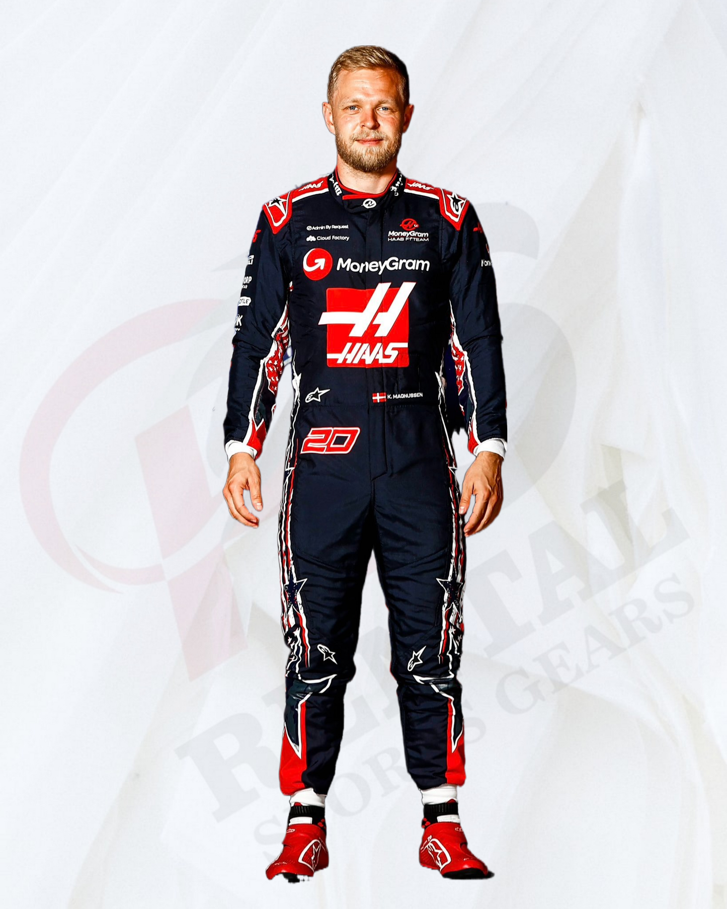 2023 KEVIN MAGNUSSENAAS F1 TEAM RACE SUIT - UNITED STATES GP - Rental Sports