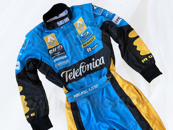 Fernando Alonso 2006 Replica racing suit / Renault F1 | F1 Replica Embroidery Race Suit - Rental Sports