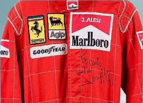 1991 Jean Alesi Race Worn Ferrari F1 Suit