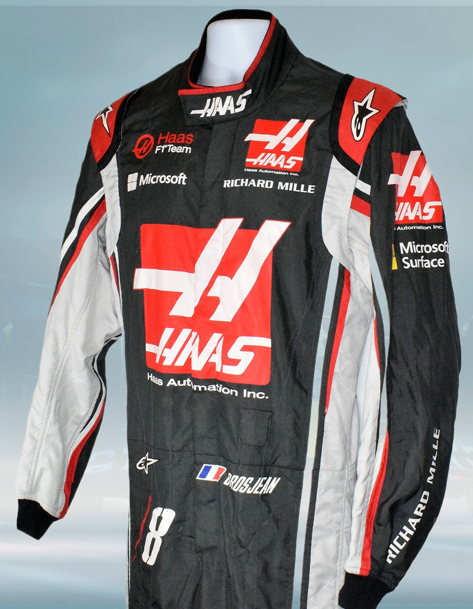 2017 Romain Grosjean Haas Race F1 Suit