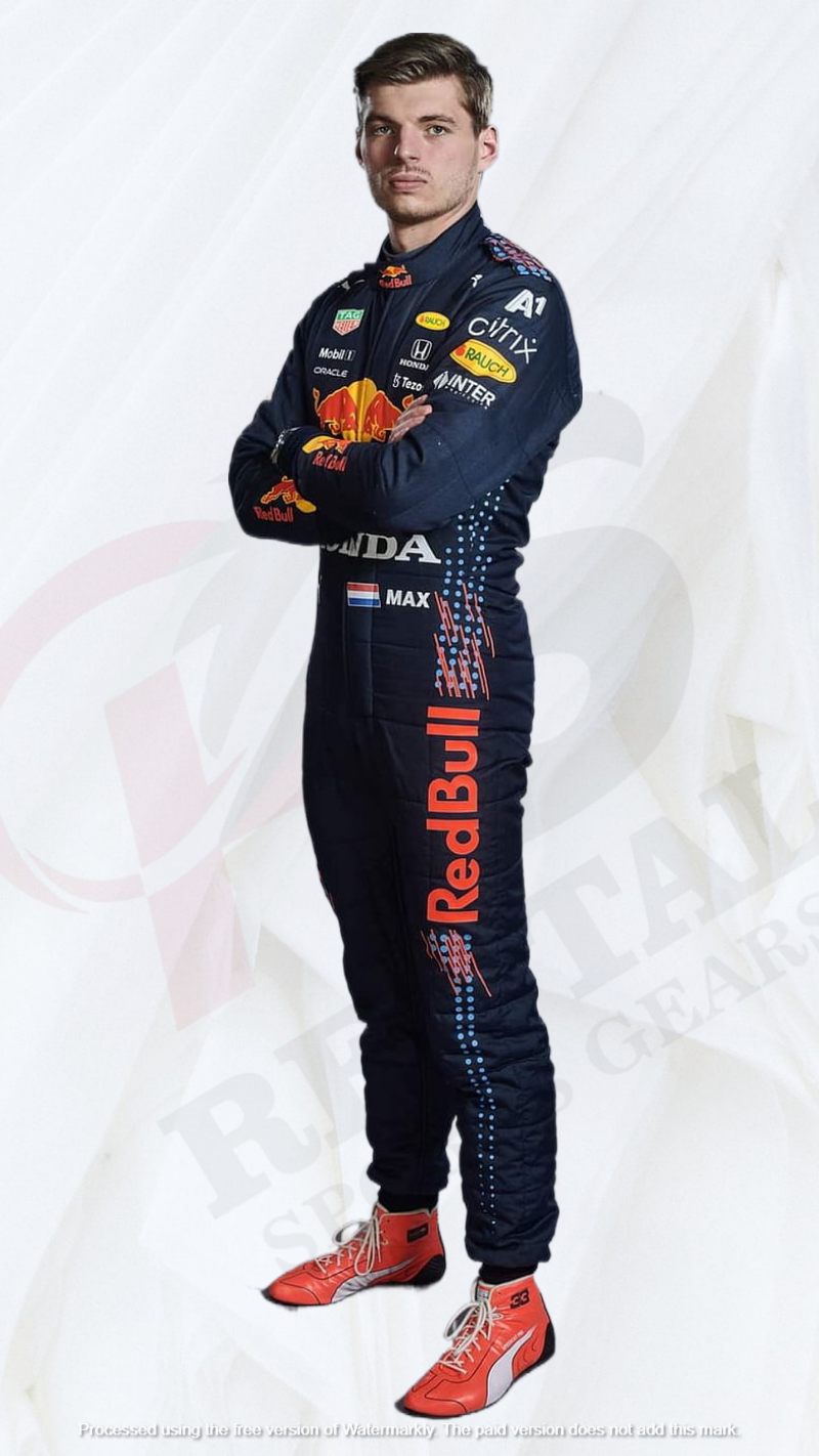 2021 RedBull Max Verstappen F1 Race Suit Honda – Rental Sports