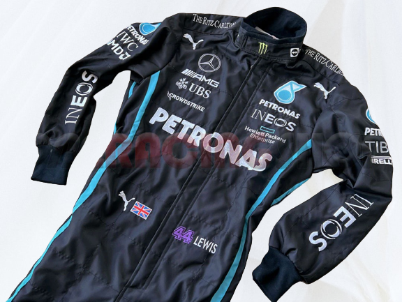 Lewis Hamilton 2022 Racing Suit F1 Mercedes AMG Petronas | F1 Replica Embroidery Race Suit