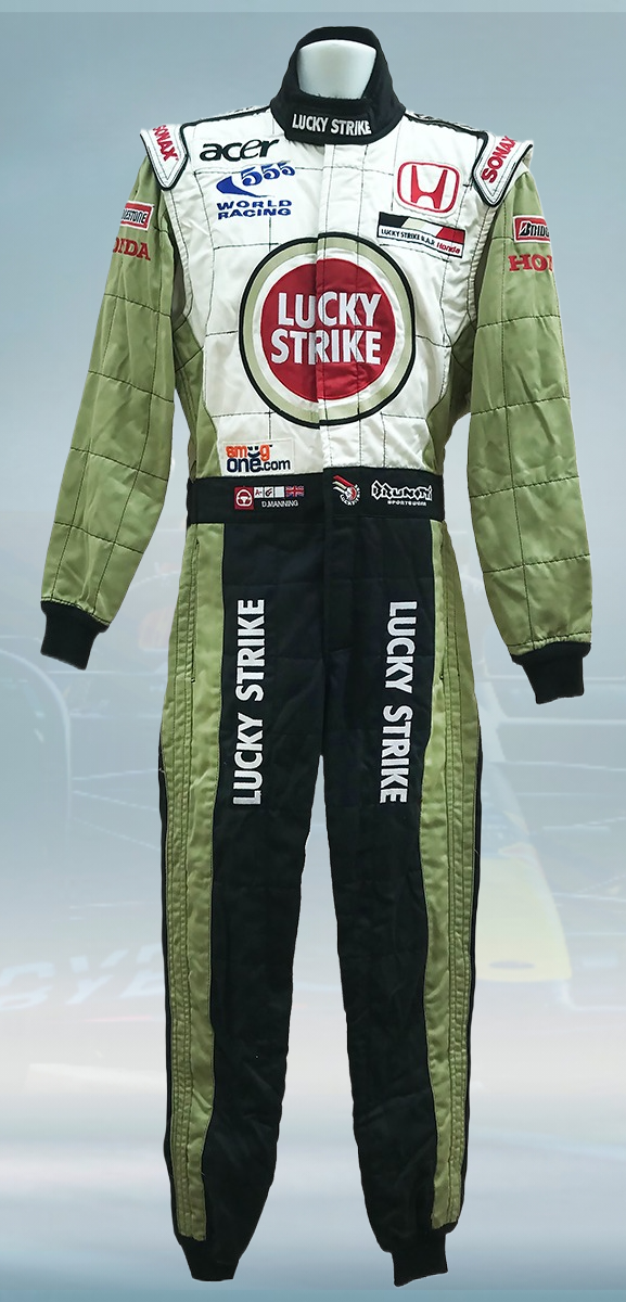 2001 Darren Manning Lucky Strike BAR F1 Suit