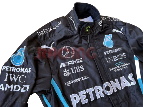 Lewis Hamilton 2022 Racing Suit F1 Mercedes AMG Petronas | F1 Replica Embroidery Race Suit