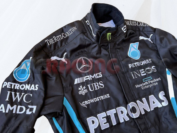 Lewis Hamilton 2022 Racing Suit F1 Mercedes AMG Petronas | F1 Replica Embroidery Race Suit - Rental Sports