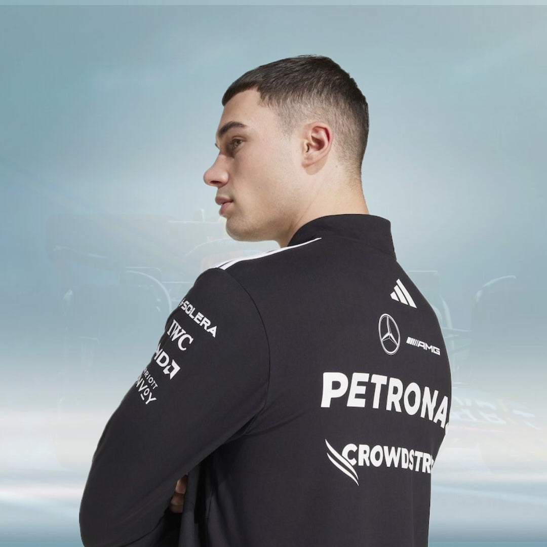 Mercedes AMG Petronas adidas F1 2025 Team 14 Zip Sweat - Black