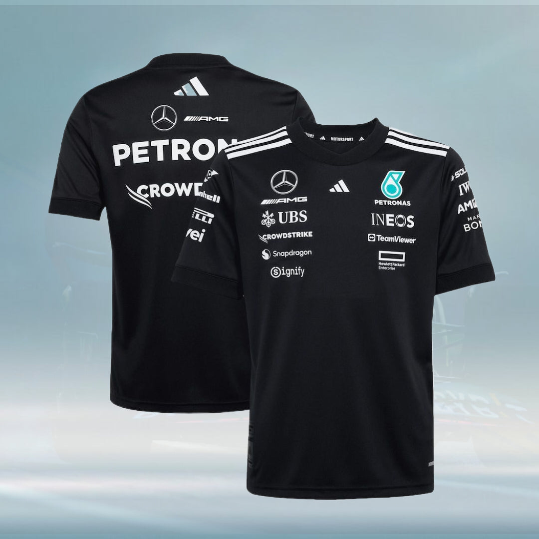 Mercedes AMG Petronas adidas F1 2025 Team Driver T-Shirt Black