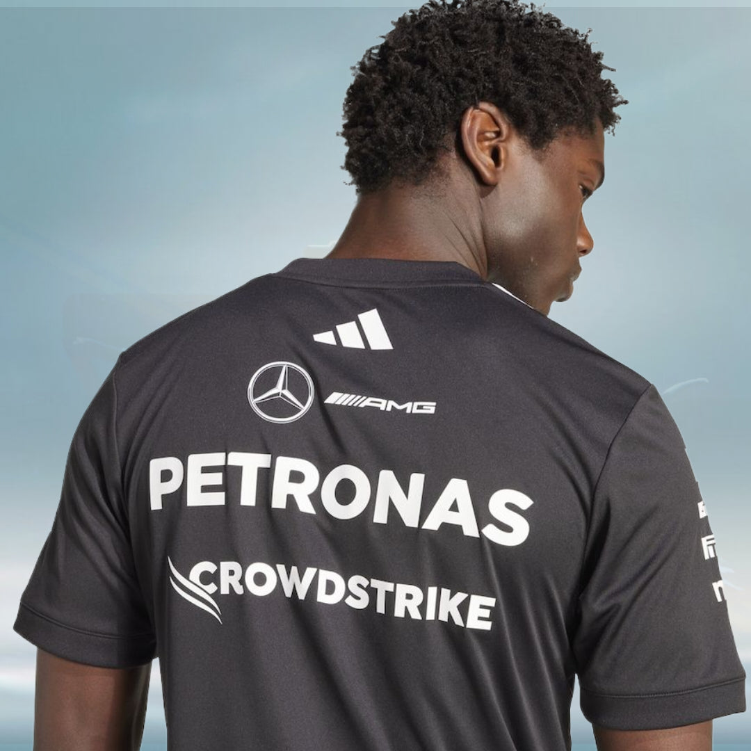 Mercedes AMG Petronas adidas F1 2025 Team Driver T-Shirt - Black