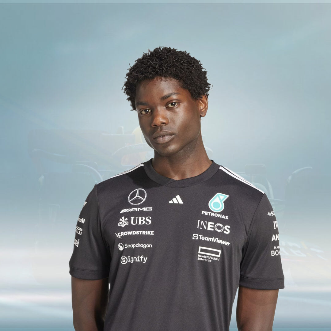 Mercedes AMG Petronas adidas F1 2025 Team Driver T-Shirt - Black