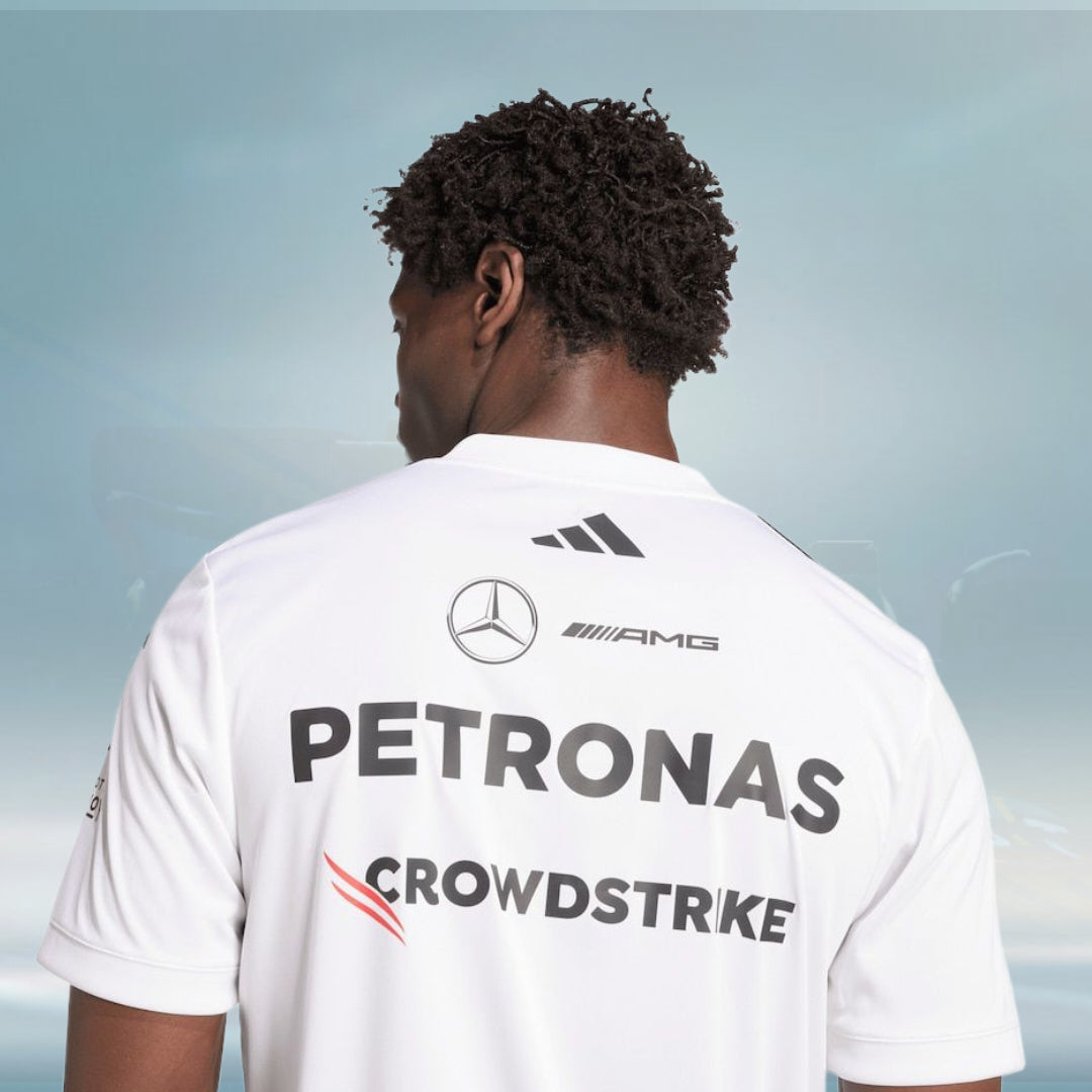 Mercedes AMG Petronas adidas F1 2025 Team Driver T-Shirt - White