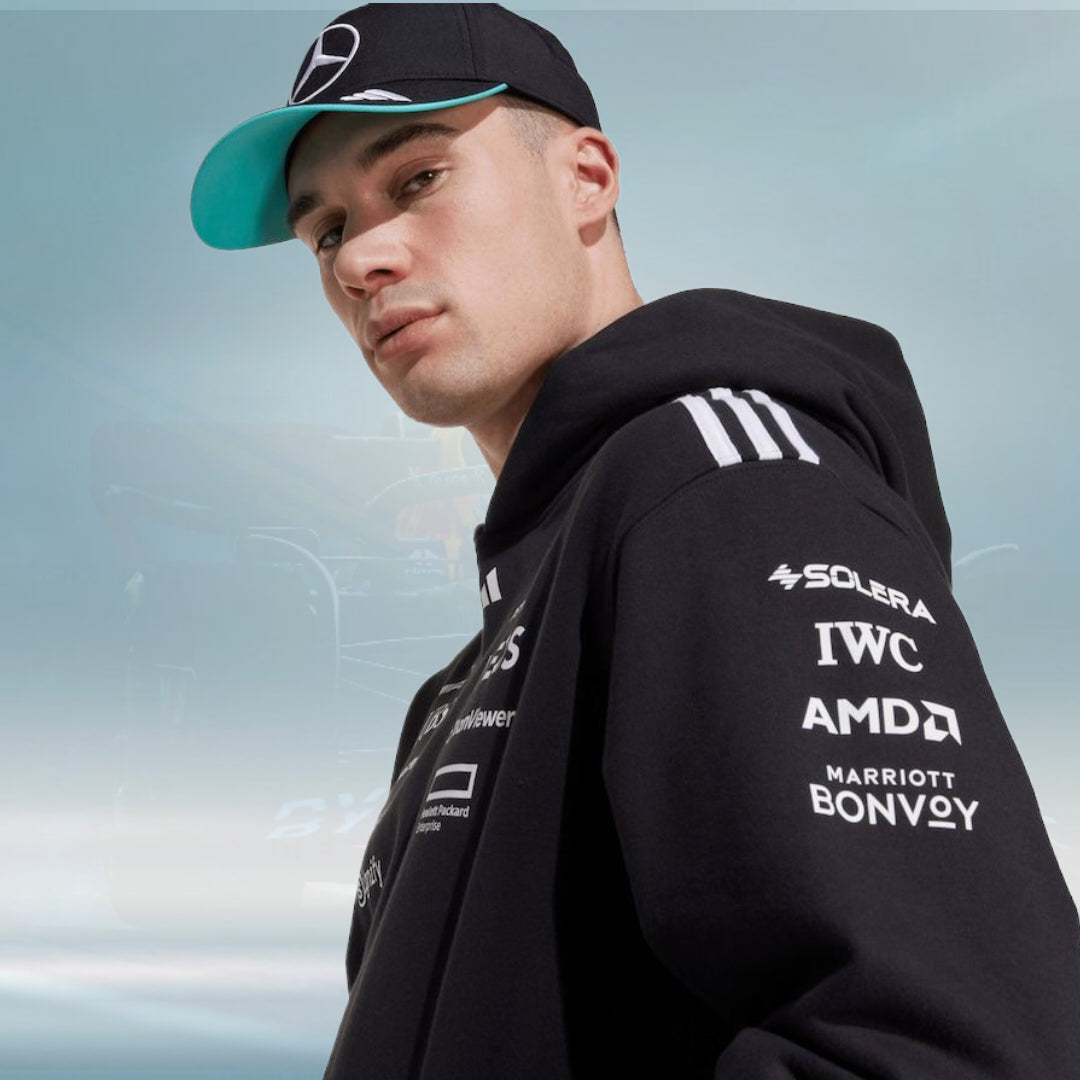 Mercedes AMG Petronas adidas F1 2025 Team Hoodie - Black