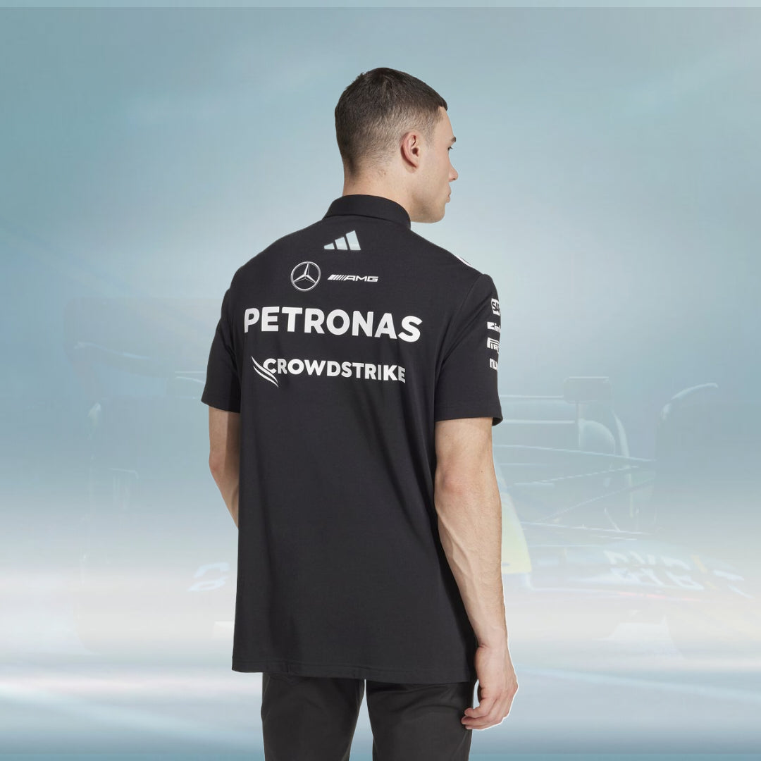 Mercedes AMG Petronas adidas F1 2025 Team Polo - Black