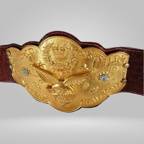 NWA National Wrestling Alliance World Women’s Tag Team Championship Belt WWF Mae
