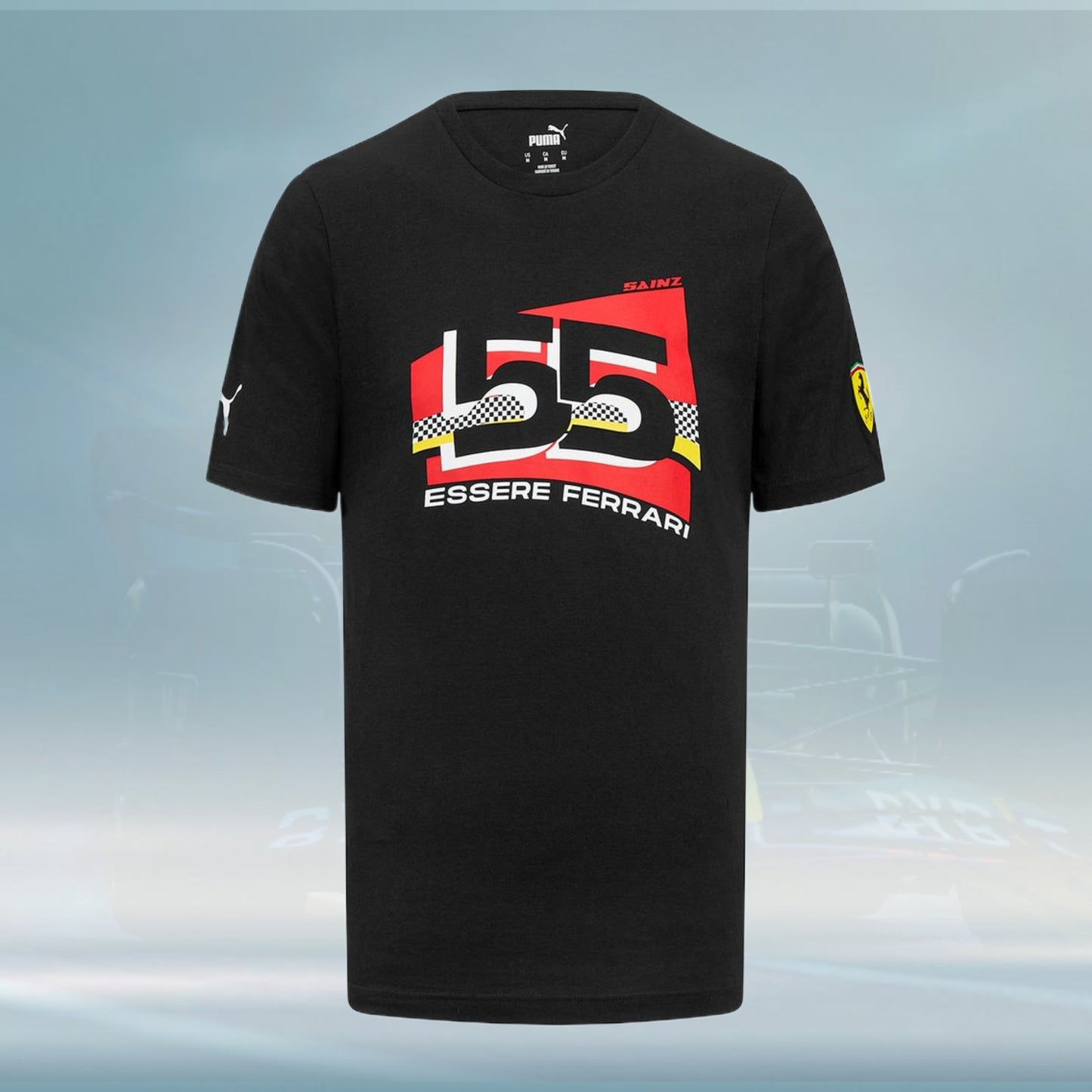 2023 Ferrari Italy F1 Mens Sainz Driver T-shirt - Rental Sports
