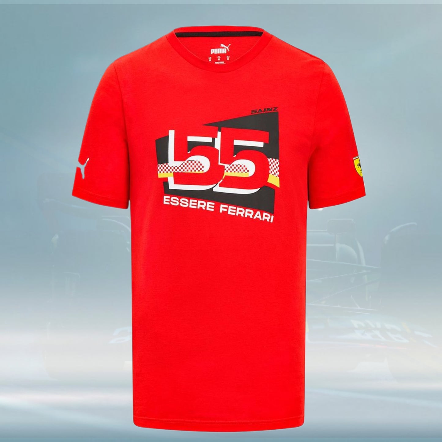 2023 Ferrari Italy F1 Mens Sainz Driver T-shirt - Rental Sports