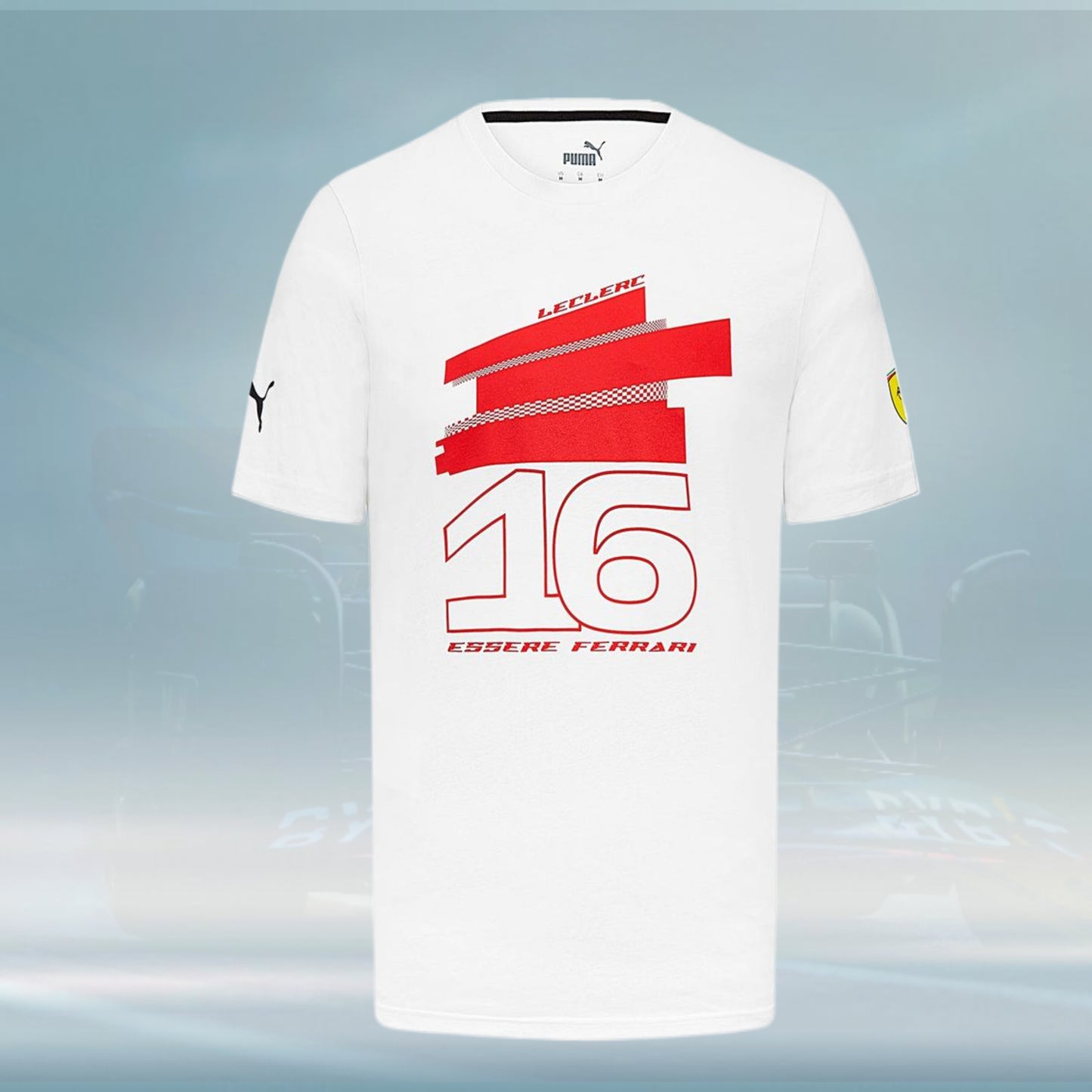 2023 Ferrari F1 Mens Leclerc Driver T-shirt - Rental Sports